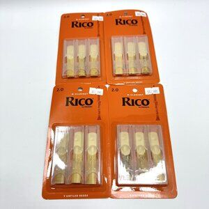 Lot Rico Bb Clarinet Reeds Strength 2.0 RCA0320 D'Addario 4 Packs x 3 Reeds = 12